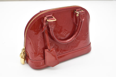 LOUIS VUITTON モノグラムヴェルニ アルマBB ローズアンディアン M91771